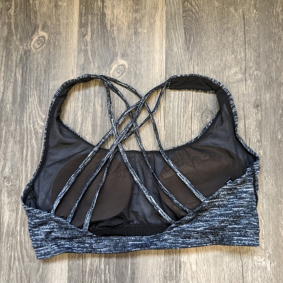 PINK Victoria's Secret Ultimate Sports Bra Straps Charcoal Reflective Logo Large - Picture 2 of 5